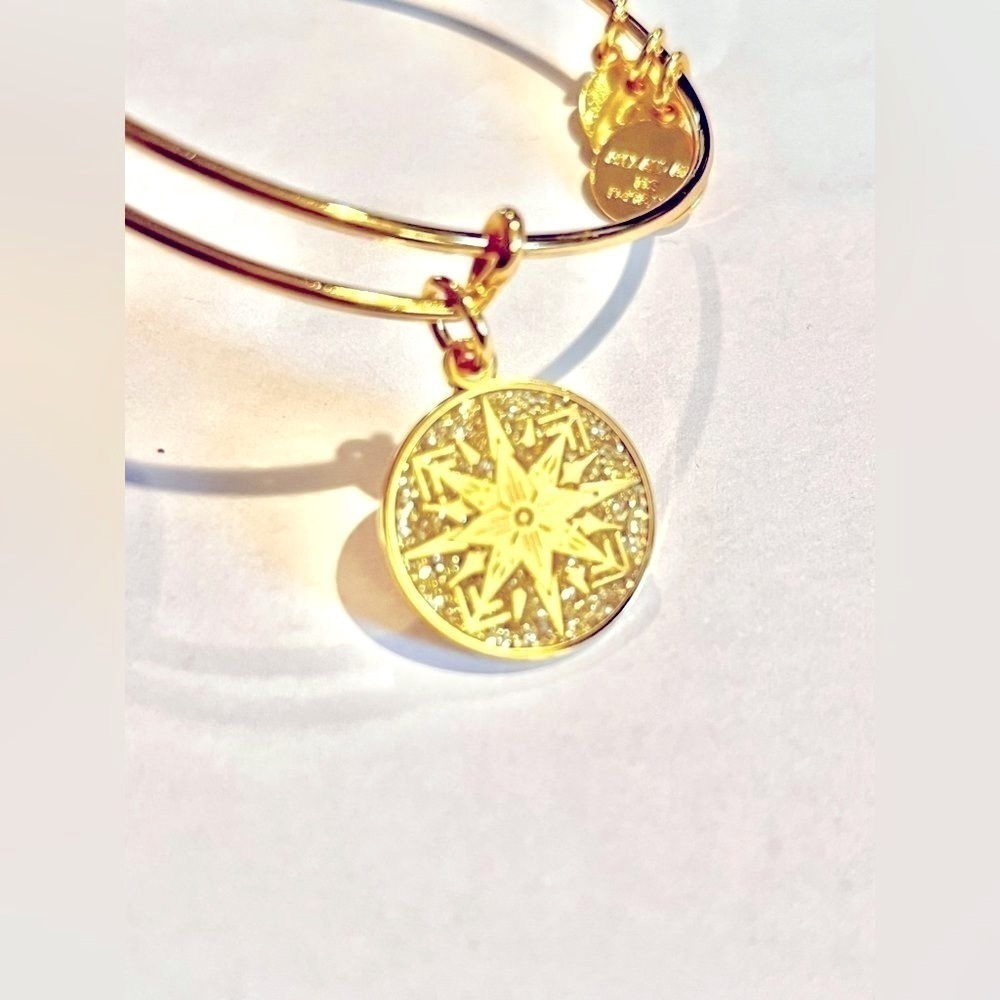 Alex and Ani Healing Love Expandable Charm Bracelet. Gold Finish